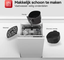 TurboTronic AF210 Digitale Airfryer - Heteluchtfriteuse - 3.5L - Zwart — thumbnail 6