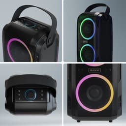 Auronic Partybox - Bluetooth - Party Speaker - Muziek box - Discolichten - USB, AUX en SD-kaart Aansluiting - Zwart — thumbnail 8