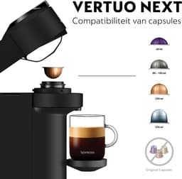 De'Longhi Nespresso Vertuo Next ENV120.BM - Koffiecupmachine - Zwart — thumbnail 11