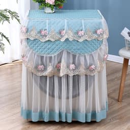 Wasmachine hoes - Wasmachine beschermer - Wasmachine overtrek - Stofdicht - Wasdroger beschermhoes - blauw - 60*60*85cm - Polyester — thumbnail 6