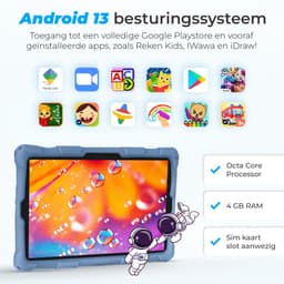 ATouch Combipakket - Kindertablet Tab 10 Pro + Kinderkoptelefoon - Volumebegrenzing - 128GB+64SD - Vanaf 3 jaar - Navy — thumbnail 3