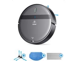 CleanWise Henk Robotstofzuiger + Onderhoudspakket – Nederlands Product – Voor Huisdieren – Met Dweilfunctie & Laadstation – Dweilrobot – 4500 Pa – HEPA 14 – Ultra dun 7,4 cm – App & Spraakbediening – Voor Huisdierharen, Harde Vloeren & Tapijt