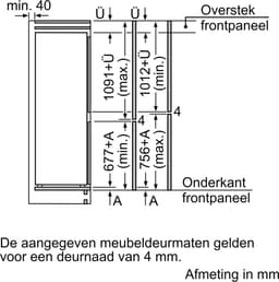 Siemens KI86NVSE0 - iQ300 - Inbouw koel-vriescombinatie - 177.2 cm x 54.1 cm - Sleepdeur - noFrost: nooit meer je vriezer ontdooien - hyperFresh: de extra ruime vershoudlade voor groente en fruit - Led verlichting — thumbnail 11