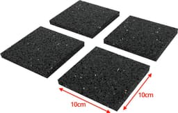 Scanpart trillingsdempers wasmachine vierkant - Geschikt voor AEG Bosch Miele Samsung Siemens - Zwart - Universeel - Set van 4 stuks — thumbnail 1