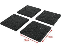Scanpart trillingsdempers wasmachine vierkant - Geschikt voor AEG Bosch Miele Samsung Siemens - Zwart - Universeel - Set van 4 stuks