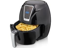 KitchenBrothers Mini Airfryer - 3,5 Liter - 1300W - PFAS-Vrij - 80ºC tot 200ºC - Kleine Heteluchtfriteuse voor 1, 2 en 3 Pesonen - Zwart