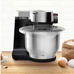 Bosch MUM Serie 2 - MUMS2VM00 - Keukenmachine - 900W - Keukenrobot - Keukenmixer - Mixer met Mengkom 3,8L - Zwart/RVS — thumbnail 5