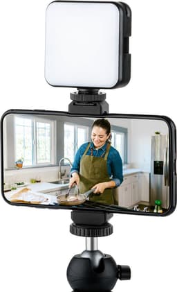 MOJOGEAR 64-LED Multi Color Mini videolamp - voor smartphone en camera - 2.000 mAh batterij - Zwart — thumbnail 2