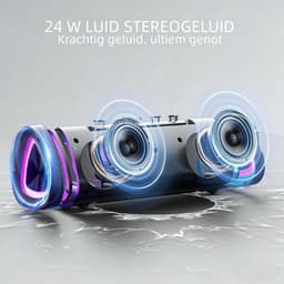 Fokelyi S1 Bluetooth Speaker 24W- Draadloze Muziek BoxTot - IPX7- TWS Pairing - Bluetooth 5.4- Draagbare Draadloze Speaker met RGB Lichtshow -Mini Bluetooth Speaker - IPX7 Waterproof - RGB-verlichting - Draagbaar - Zwart — thumbnail 6