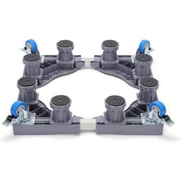 Verstelbare kunststof wasmachinestandaard - universele basis 40-68Cm -geschikt voor wasmachines en drogers in de badkamer — thumbnail 7