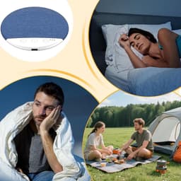 Slaapsprekers - kussenspeaker - Slaapgeluidsspeaker - muziek bij het kussen - timer voor uitschakelen - lichte muziek - witte ruis - Bluetooth - verbinding - slaapondersteuner - speaker onder het kussen - geschikt voor rustige nachten - grijs — thumbnail 3
