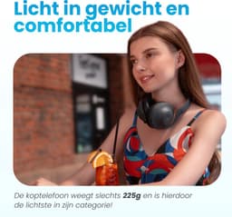 Golden Sound Draadloze Koptelefoon - Active Noise Cancelling tot 35dB - Ambient Mode - 60+ batterijduur - Over ear - Conversation mode - Koptelefoon bluetooth - Koptelefoons — thumbnail 4