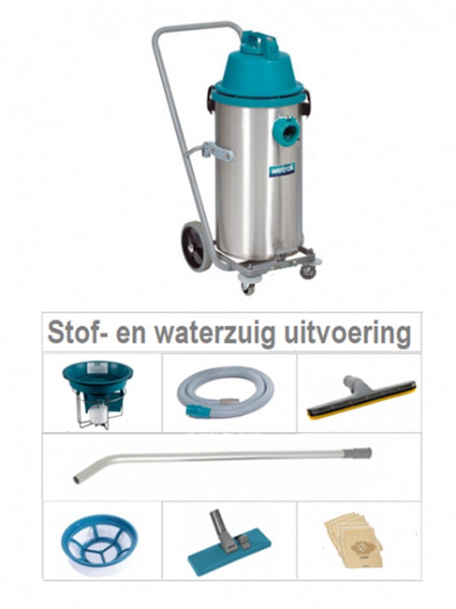 Wetrok Duovac 34 Professionele Stof- en Waterzuiger set – Krachtige Nat- en Droogzuiger voor Werkplaats- Schoonmaakbedrijven-Gezondheidsinstelling — afbeelding 1