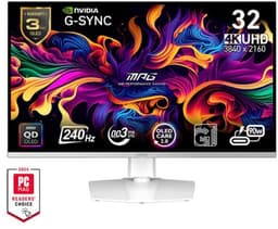 MSI MPG 321URXW QD-OLED computer monitor 80 cm (31.5") 3840 x 2160 Pixels 4K Ultra HD Wit — thumbnail 7