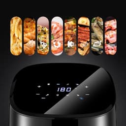Aura® Mini airfryer - Airfryer - Airfryer klein - Zwart - ‎25cm x 30cm x 35cm — thumbnail 5