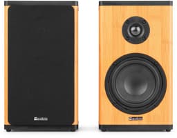 Draadloze speakers - Audizio BS20 speakerset - Luidspreker boxen met Bluetooth - Oplaadbare accu - Bamboe — thumbnail 16