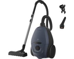 AEG VX83-2DB - Stofzuiger met stofzak - Zeer stille stofzuiger met 64 dB- HEPA filtratie - Stilste stofzuiger in zijn klasse - 12m actieradius - Sterke zuigkracht - Vacuum cleaner - Denim Blauw - 64 dB