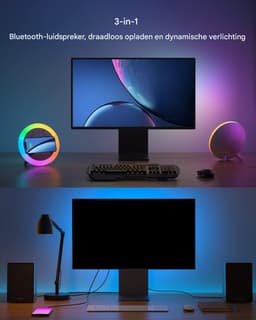 Bluetooth-luidspreker - Nachtlampje- Draadloos Oplaadstation - Telefoonhouder -Slaapkamer En Kinderkamer — thumbnail 5