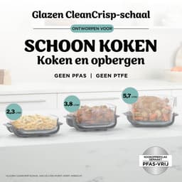 Ninja CRISPi PRO 7-in-1 Glazen Airfryer met 7 functies - Airfryen, Bakken, Braden, Rijzen, Drogen. Max Crisp en Opnieuw krokant maken - 2.3 liter en 5.7 liter glazen schaal - PFAS vrij koken - Grijsgroen - AS101EUGY — thumbnail 13
