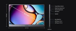 Arzopa Z3FC - Ultradun 2.5K Draagbare Monitor 16 inch – 180hz Gaming - Reisbundel met Beschermhoes – USB-C & Mini HDMI – Ingebouwde Kickstand – Voor Laptop, Mac & Smartphone & Switch — thumbnail 4