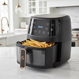 AG5100 Airfryer XXL Premium Zwart – 5,5L Hete Luchtfriteuse – Digitaal Display – 8 Programma’s – Anti-aanbak – Vaatwasserbestendig – Extreem Stil – Gezond Koken Zonder Olie – Inclusief Receptenboek — thumbnail 4