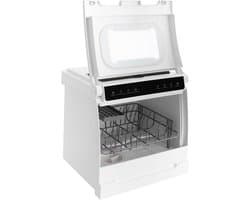 Compacte Vaatwasser - Tafelmodel Vaatwasser - Snel Schoon Maken - Energiezuinig & Stil - 46x41x46 cm - Wit