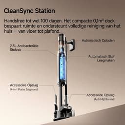 UWANT V600 Steelstofzuiger met Dweilfunctie - Draadloze Stofzuiger zonder Zak - Zelfreinigend Dweilsysteem - 32kPa Zuigkracht - Elektrische Dweil — thumbnail 9
