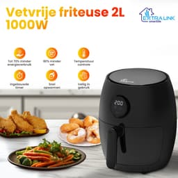 Extralink HOME AIR FRYER 2L EU SJ-200 friteuse Enkel 1000 W Heteluchtfriteuse Zwart — thumbnail 10