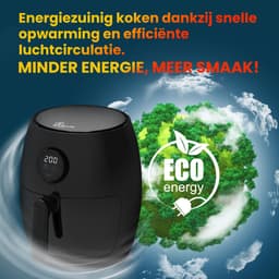 Extralink HOME AIR FRYER 2L EU SJ-200 friteuse Enkel 1000 W Heteluchtfriteuse Zwart — thumbnail 3