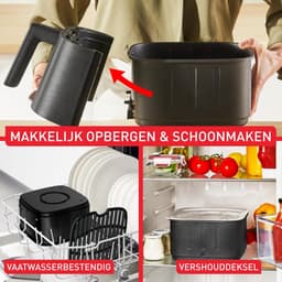 Tefal EY5528 Easy Fry Silence Deluxe XL - Stille Airfryer - 5L - Voor 6 Personen - XL Formaat - Stil - Zwart — thumbnail 13