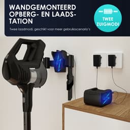 Elekiatech - Steelstofzuiger Draadloos - 50000Pa - 50 Min Gebruikstijd - 1.8L Stofbak - LED display – voor Harde Vloeren, Tapijt en Dierenharen - Zwart — thumbnail 6