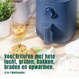 MIRA® Mini airfryer - Airfryer - Airfryer klein - Blauw - ‎23cm x 28cm x 30cm — thumbnail 6