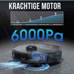 Teendow D65S MAX Robotstofzuiger met Dweilfunctie + Leegstation – 6000 Pa – LiDAR Laser Navigatie – tot 70 dagen automatisch legen – 220 min – App (Tuya) + Alexa/Google – Zwart — thumbnail 5
