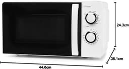 SNJY® Magnetron Vrijstaand - Microgolf - Microwave - Met Grill - 20 Liter - 900 W - Wit/Zwart — thumbnail 7