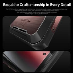 Oukitel WP300 Robuuste Smartphone 5G - IP68/IP69K Outdoor Telefoon - 12GB RAM - 128GB ROM - 16000mAh 120Hz - 6,8 inch FHD+ scherm - Met Afneembare Module Oortelefoon, Kamplampje - Rood — thumbnail 2
