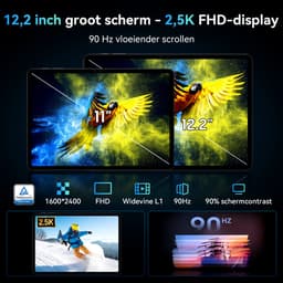 TABWEE T60 - Tablet - 48GB RAM - 256GB ROM - met over-Ear hoofdtelefoon - Android 16 - 11 inch - 8000mAh - WIFI Tablet - OTG - Grijs — thumbnail 4