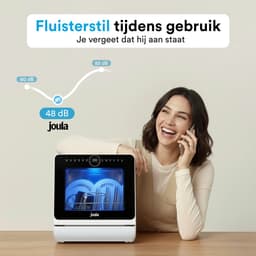 Joula Mini Vaatwasser met Waterreservoir - 8 Wasprogramma's - 5 Couverts - Kleine Smalle Vrijstaande Afwasmachine - Camping - Wit — thumbnail 3
