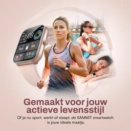SAMMIT Luxe Smartwatch Dames Rosé Goud - Slaapmonitor - Stappenteller - Saturatiemeter - Geschikt voor IOS en Android - Full HD - Met 3 Bandjes — thumbnail 8