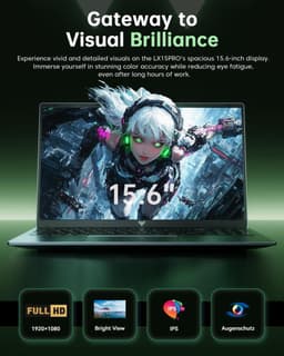 ACEMAGIC LX15 Pro 15,6'' FHD-laptop - AMD Ryzen 7 5700U - 16 GB DDR4 RAM 512 GB SSD - Windows 11 Pro - Wifi 6 - Grijs — thumbnail 4