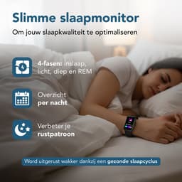 KIMO DIRECT Vela Activity Tracker - Stappenteller - Hartslagmeter - Sporthorloge - Smartwatch - Stappenteller Horloge - Zwart — thumbnail 6