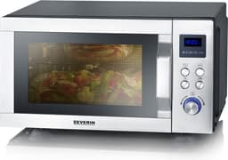 Severin MW 7777 Combi magnetron – Glazen Bodem zonder Draaiplateau – Ultra-Hetelucht tot 230 °C - 25 Liter - RVS — thumbnail 7