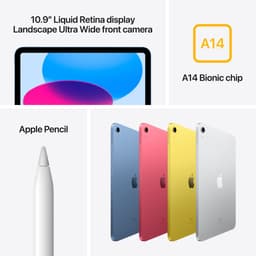 Apple iPad (2022) - Met USB-lader - 10.9 inch - WiFi - 256GB - Zilver - 10e generatie — thumbnail 4