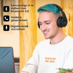 PowerLocus P1 Bluetooth Koptelefoon – Draadloos – Over Ear – Met Microfoon – Inklapbaar - incl. Hoes – Zwart — thumbnail 9