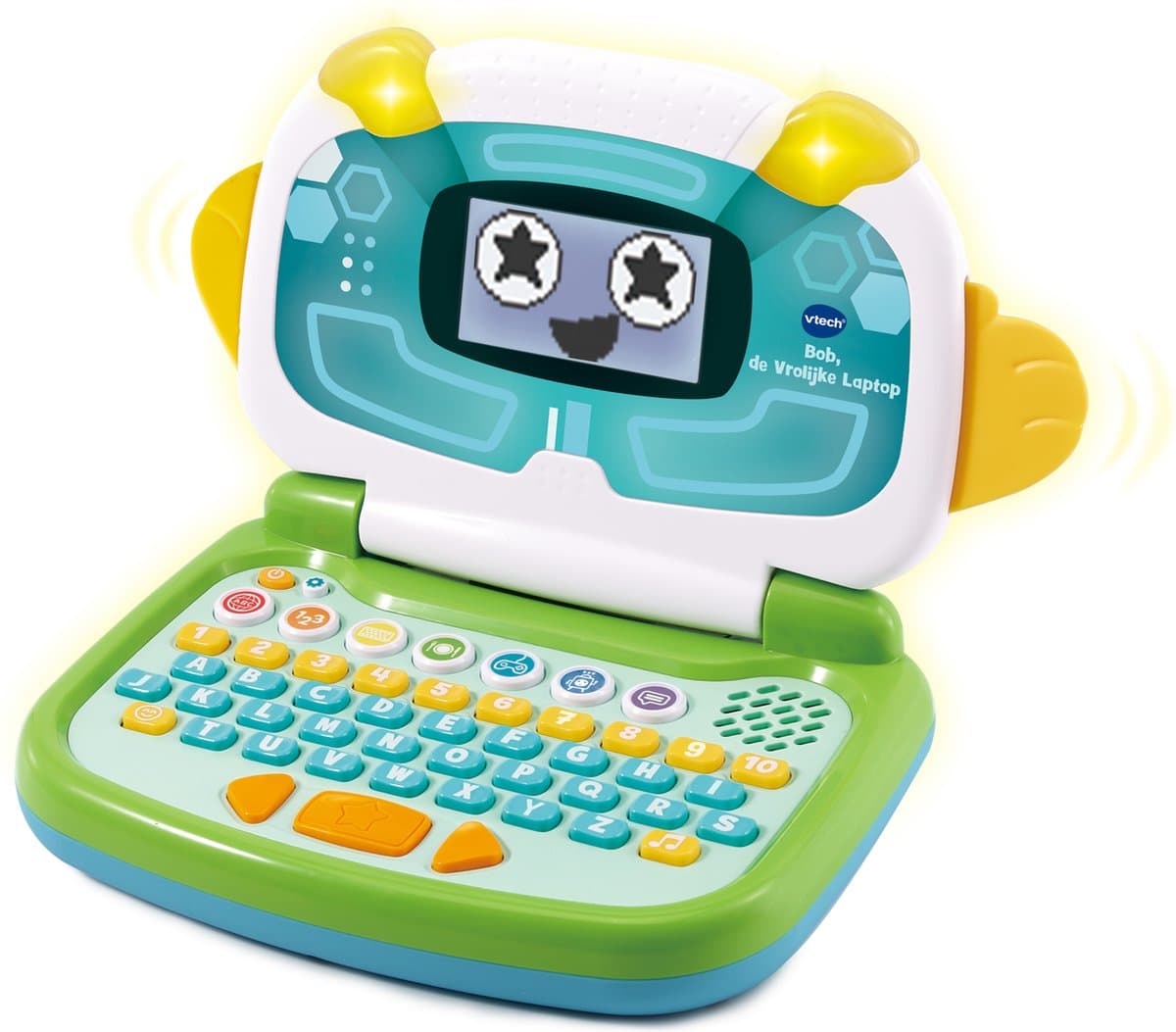 VTech Bob de Vrolijke Laptop - Speelgoed Computer - Maak Kennis met Letters, Cijfers en Tellen - Cadeau - 3 tot 6 Jaar — afbeelding 1