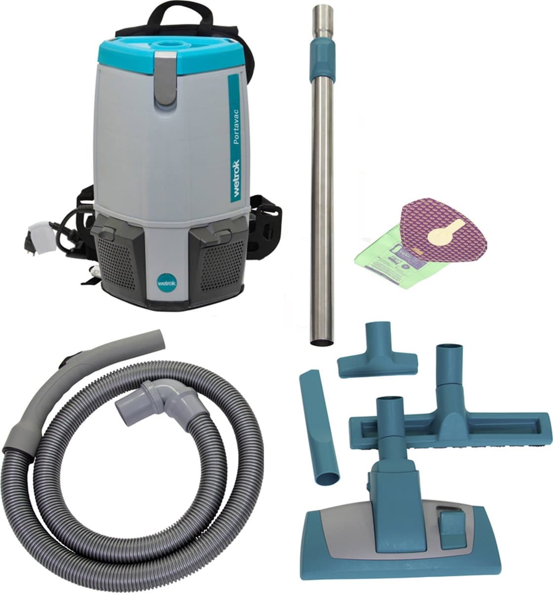 Wetrok Portavac Comfort – Ergonomische Rugstofzuiger voor Professioneel Gebruik met HEPA-H13 Filter — afbeelding 1