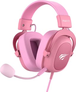 HAVIT Gaming Headset geschikt voor PC, PS4, PS5, Xbox One & Xbox Series – 3.5 mm Ergonomische Koptelefoon met verstelbare Microfoon - Roze — thumbnail 1