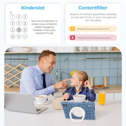 ATouch Combipakket - Kindertablet Tab 10 Pro + Kinderkoptelefoon - Volumebegrenzing - 128GB+64SD - Vanaf 3 jaar - Navy — thumbnail 9