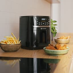 KitchenBrothers Airfryer XL - 5L - 1500W - PFAS-Vrij - Heteluchtfriteuse - 80ºC tot 200ºC - 8 Kookprogramma's - Zwart — thumbnail 8