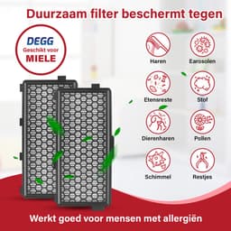 DEGG® – HEPA Koolstoffilter Geschikt voor Miele – Vervangt SF-HA 50 / Active AirClean 50 – Voor Complete C3, C2, S8, S6, S5, S4 – 3 STUK(S) — thumbnail 4
