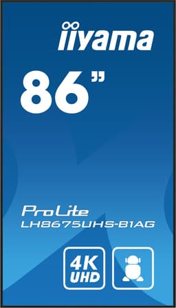 iiyama LH8675UHS-B1AG beeldkrant Digitale signage flatscreen 2,17 m (85.6") LCD Wifi 500 cd/m² 4K Ultra HD Zwart Type processor Android 11 24/7 — thumbnail 5